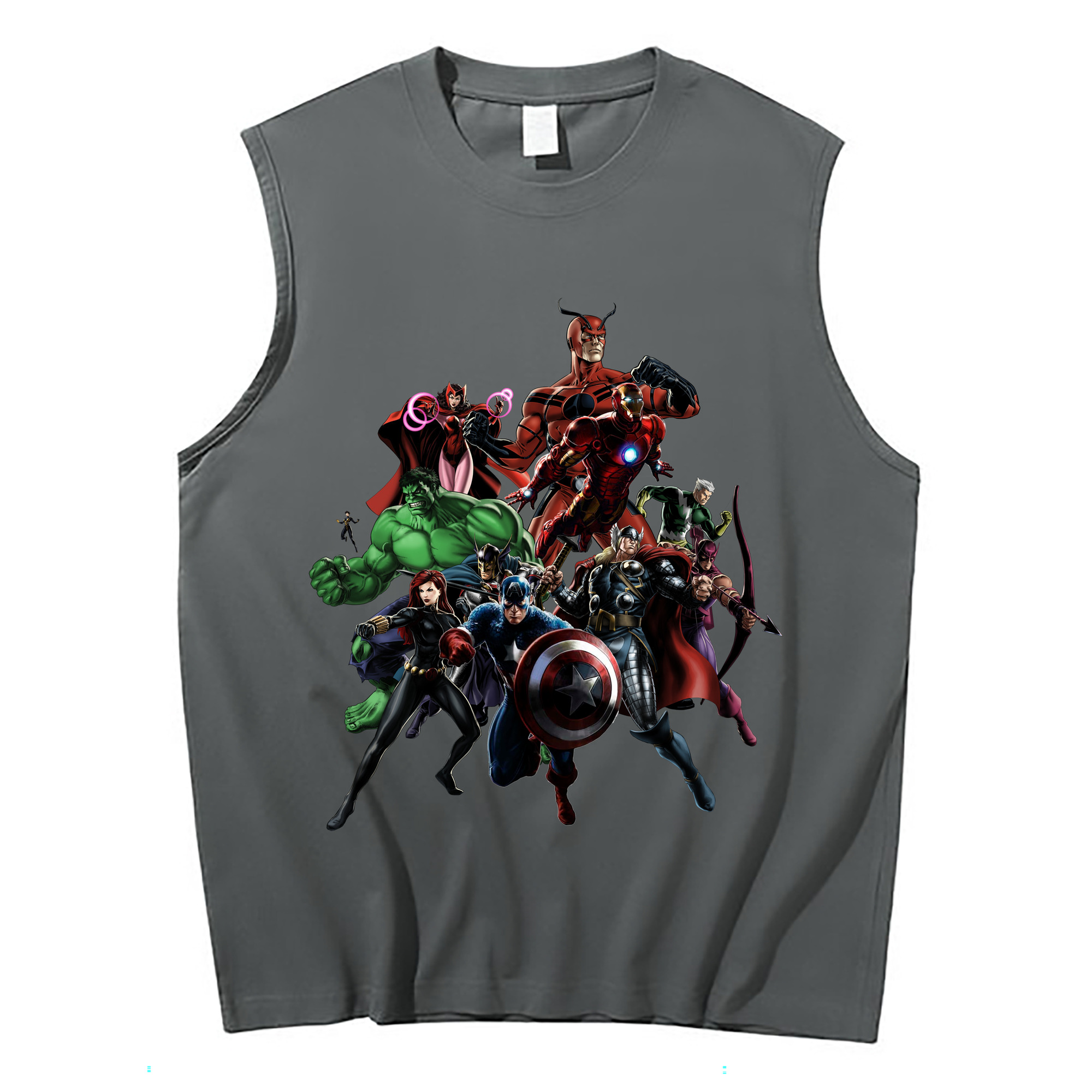 （画像用） アベンジャーズ The Avengers コットン100％タンクトップ（フロントプリント）